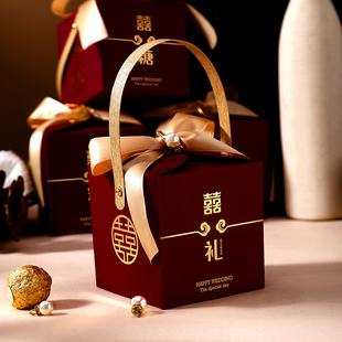 婚礼创意糖盒结婚专用喜糖盒子2024年100个包装盒空盒高级感
