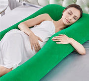  充气植绒多功能U型孕妇睡枕户外室内午睡休息侧卧靠枕