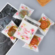雪花酥月饼袋烘焙包装曲奇饼干自粘袋小清新花环糖果袋自封袋