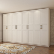 极简欧式六八门大衣柜，2.43米平开门卧室，家用组装小柜子定制衣橱