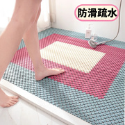 TPE满铺地垫浴室拼接脚垫DIY卫生间淋浴洗澡疏水防滑简约现代