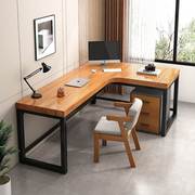 纯实木转角拐角书桌，家用卧室书房学生学习写字工作台式电脑桌办公
