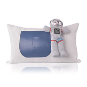 工乐布艺样板房间男孩房太空星空主题灰蓝色现代床上用品卡通腰枕