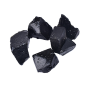 天然墨西哥黑曜石原石小块黑色宝石黑色玻璃适用风水摆件自制香薰