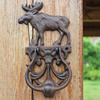 欧式复古怀旧铸铁工艺品复古麋鹿，门敲仿古门拉手，庭院家居门头壁饰