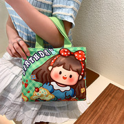 帆布包包女2023韩版可爱迷你手，拎包出行逛街收纳包袋