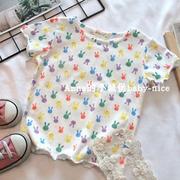 0-5岁夏季童装女童纯棉短袖T恤儿童女宝宝打底衫婴儿上衣半袖韩版