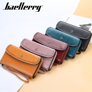 baellerry钱包女士镂空长款拉链手拿包2022创意韩版多功能手机包