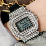 蒂米妮小个性全情侣表，女网红同款手表时尚电子表带日历国产腕表