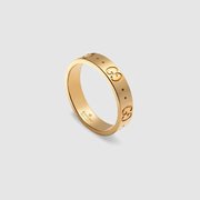 gucci古驰金饰品(金饰品，)icon系列，18k黄金窄版戒指ybc073230001010