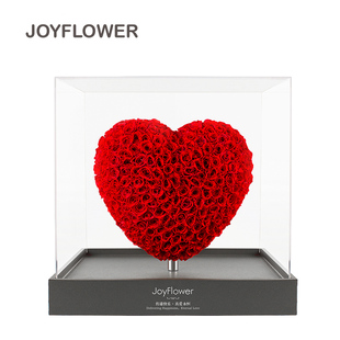Joyflower永生花怦然心动心形玫瑰花情人节礼物送女朋友求婚表白