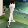 高尔夫女装裤子女士球裤显瘦白色长裤高腰，弹力女裤运动微喇裤