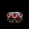 宝创集莫桑比克1.2克拉鸽血红红宝石戒指18k金钻石彩宝排戒指环