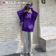 VANS/范斯潮流运动套头衫女紫色印花串标卫衣男VN0A4BQN30X