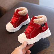 儿童马丁鞋2022冬季小童加绒加厚棉鞋男女童英伦，雪地靴宝宝短靴子