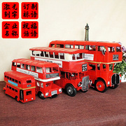 双层巴士模型1954年英国伦敦红色，纯手工复古铁皮，车模多型号可选