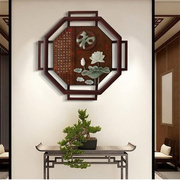 客厅玉雕装饰画沙发背景墙立体木雕画新中式走廊3d浮雕挂画