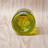 香油瓶玻璃麻油橄榄油空瓶家用透明圆形带盖密封防漏油壶500ml优