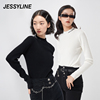 杰茜莱简约百搭套头针织衫女装打底修身春秋款毛衣 jessyline