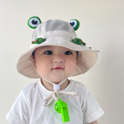 婴儿帽子夏季薄款男女宝宝防晒太阳帽夏天遮阳透气儿童全网渔夫帽