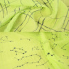 嫩绿色格子星座印花色织竖条纹，棉涤布料轻薄柔软连衣裙衬衣面料