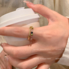 碧玺戒指女生冷淡风高级小众设计感的独特食指戒可爱串珠闺蜜指环