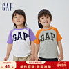 gap男女幼童，夏季logo纯棉短袖，t恤595276儿童装上衣