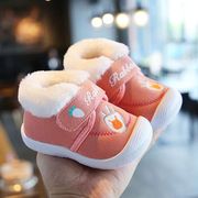 冬季加绒宝宝棉鞋学步鞋，0-1-2岁软底鞋婴幼儿，叫叫鞋防踢男女童鞋