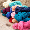 上海手织布手工纺纱线粗布，用全棉线多彩土，布线粗纺线纺织线织布线