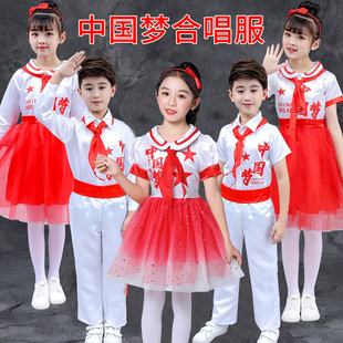 中国梦十一国庆班级，合唱服儿童舞蹈演出服，朗诵蓬蓬纱裙喜庆表演服