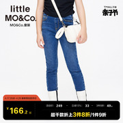 little moco童装春秋装儿童裤子女童牛仔裤长裤弹力小脚裤中大童