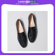 日本直邮fabiorusconi鞋，平跟流苏乐福鞋(黑色)