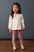 next儿童衬衫套装2023秋季女童粉色，小兔上衣+打底裤2件3月-7歲