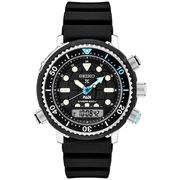 seiko精工男士手表prospex黑色，潜水运动橡胶表带腕表47mm1468479