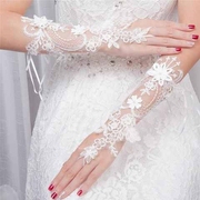 新娘婚纱手套白色结婚手套婚庆婚礼手套长款水溶花礼服手套