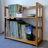 两三层桌面书架置物架实木简易书柜桌上书架楠竹儿童小书架