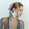 欧美夏日简约亚克力，花朵气质耳环，复古简约显瘦时尚耳饰