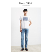 Marc O'Polo/MOP 夏季男士全棉抽象艺术图案印花短袖T恤