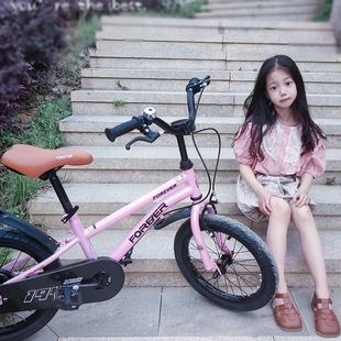 永久儿童自行车孩3-4-6-8岁脚踏车子带辅助轮女孩童车1416寸