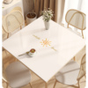 餐桌垫免洗防水防油防烫轻奢PVC桌布正方形八仙方桌软玻璃茶几垫