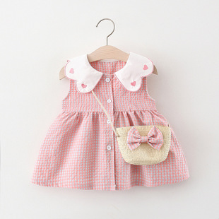 女宝宝裙子0-2-3岁4女童夏装1婴儿，春夏季衣服洋气，6个月女童公主裙
