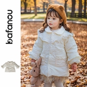 巴梵欧1岁女宝宝棉袄冬季保暖加绒加厚夹棉婴儿棉服外套时髦