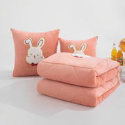 2023兔年兔子抱枕被子两用二合一办公室午睡车载枕头汽车毯子折叠