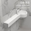 日式小户型卫生间洗手盆迷你人造石，洗脸盆挂墙式小尺寸，台面一体盆
