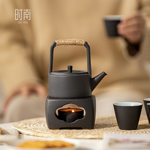 日式陶瓷蜡烛温茶小火炉套装家用茶壶加热底座下午茶保温香薰炉