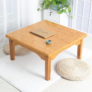 楠竹炕桌实木方桌正方形饭桌，飘窗榻榻米小桌子，家用床上桌茶几矮桌