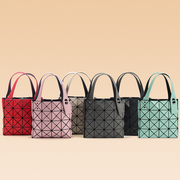 法国小众设计手提袋拼接几何手提包，高级感亮片，女包糖果色小包