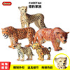 仿真动物模型实心美洲豹豹套装玩具 非洲金钱豹摆件