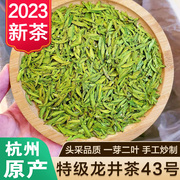 杭州明前龙井茶2023新茶叶头采春茶散装龙井43号绿茶茶叶嫩芽250g