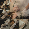 法式优雅婚礼新娘蕾丝手套结婚婚纱袖套森系公主洛丽塔配饰高级感